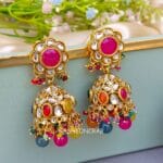 Naina Multicolor Kundan Jhumka