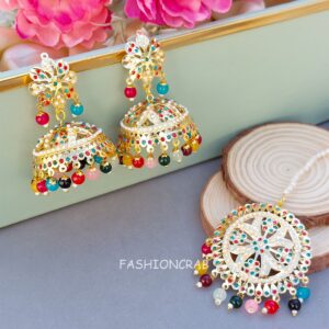 Noor Jadau Earrings Multicolor