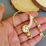 Nose Pin with Pearl Chain