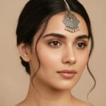 Oxidised-Maang-Tikka-Pink-Green-04 Oxidised Maang Tikka - Pink Green