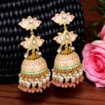 Peach-Jhumka-for-Wedding-03 Peach Jhumka for Wedding