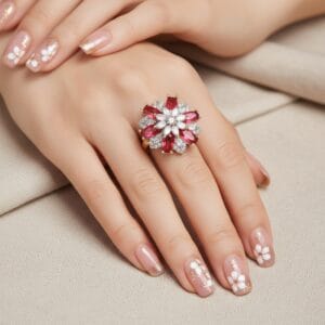 Pink Zirconia Ring for Women