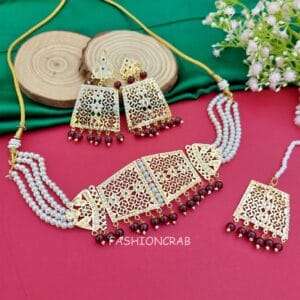 Rehana Maroon Color Punjabi Jewellery