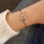 Rhythmic-Heartbeat-Anti-Tarnish-Bracelet-Rose-Gold-04 Rhythmic Heartbeat Anti-Tarnish Bracelet - Rose Gold