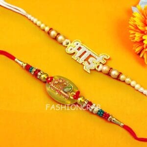 Set of 2 Bhai and Flute Handmade Rakhi