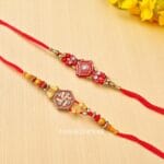 Set-of-2-Fancy-Thread-Rakhi-for-Brother-02 Set of 2 Fancy Thread Rakhi for Brother
