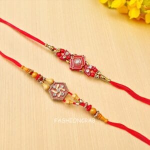 Set of 2 Fancy Thread Rakhi for Brother
