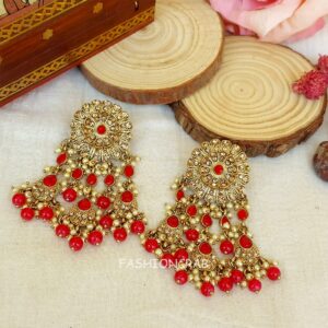 Shradda Maroon Chand bali Earring