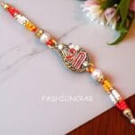 Shree-Rakhi-with-Orange-Tassel-Lumba-05 Shree Rakhi with Orange Tassel Lumba