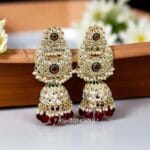 Soundarya-Kundan-Jhumka-Earrings-Wine-04 Soundarya Kundan Jhumka Earrings - Wine