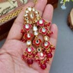 Tehnaaz Pink Kundan Earrings