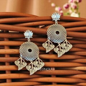 Tina Oxidized Silver Earrings