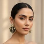 Jiyana-Blue-Big-Kundan-Earrings-07 Jiyana Blue Big Kundan Earrings