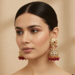 Khushbu-Pink-Kundan-Jhumka Khushbu Pink Kundan Jhumka