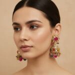 Naina Multicolor Kundan Jhumka