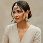 Rihanna Maangtikka with Earrings - Lavender