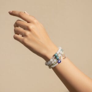 White Pearl Charm Bracelet for Girls