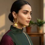 Yellow Color Jhumka for Saree