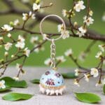 Blue Jhumka Keychain