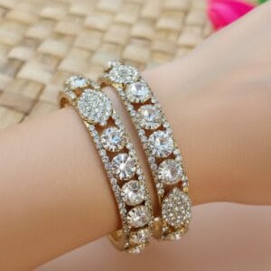Champagne Stone Color Kada Bangle