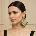 Falak Earrings for Green Saree