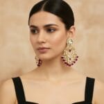 Falak Earrings for Maroon Saree