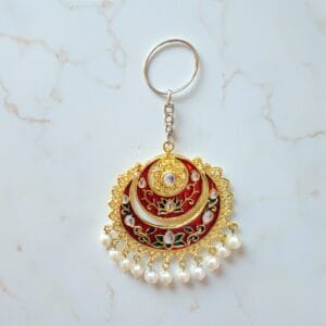 Maroon Earring Keychain