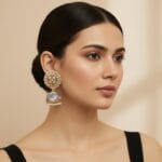 Nayanthara Jhumka Earrings - Grey