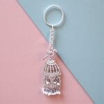 Oxidised Bird Jhumka Keychain