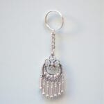 Oxidised Silver Earring Keychain