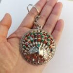 Peacock Earring Keychain