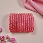 Pink Glass Bangles for Women