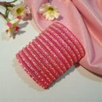 Pink Glass Bangles for Women