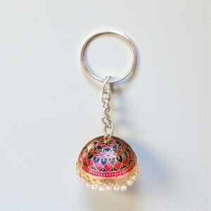 Pink Jhumka Keychain