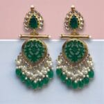 Green Earrings for Lehenga