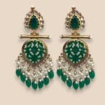 Green Earrings for Lehenga