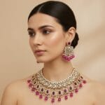 Purple Bridal Kundan Jewellery Set