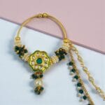 Green Bridal Nose Ring
