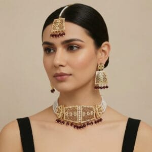Rehana Maroon Color Punjabi Jewellery