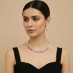 Riddhi Pink AD Necklace Set