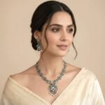 Black Tone Oxidised Necklace with Earring