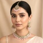 Katyayani Mirror Jewellery Set - Light Pink