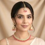 Peach-Color-Minimal-Jewellery-Set Peach Color Minimal Jewellery Set