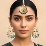Traditional Hoop Earring with Tikka - Set of 2