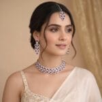 Zeenat-Pink-AD-Necklace-Set-02 Zeenat Pink AD Necklace Set