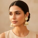 Pragya Jhumka Earrings - Peach