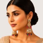 Zainab Kundan Jhumka - Multicolor