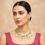 Green and Pink Jewellery Set