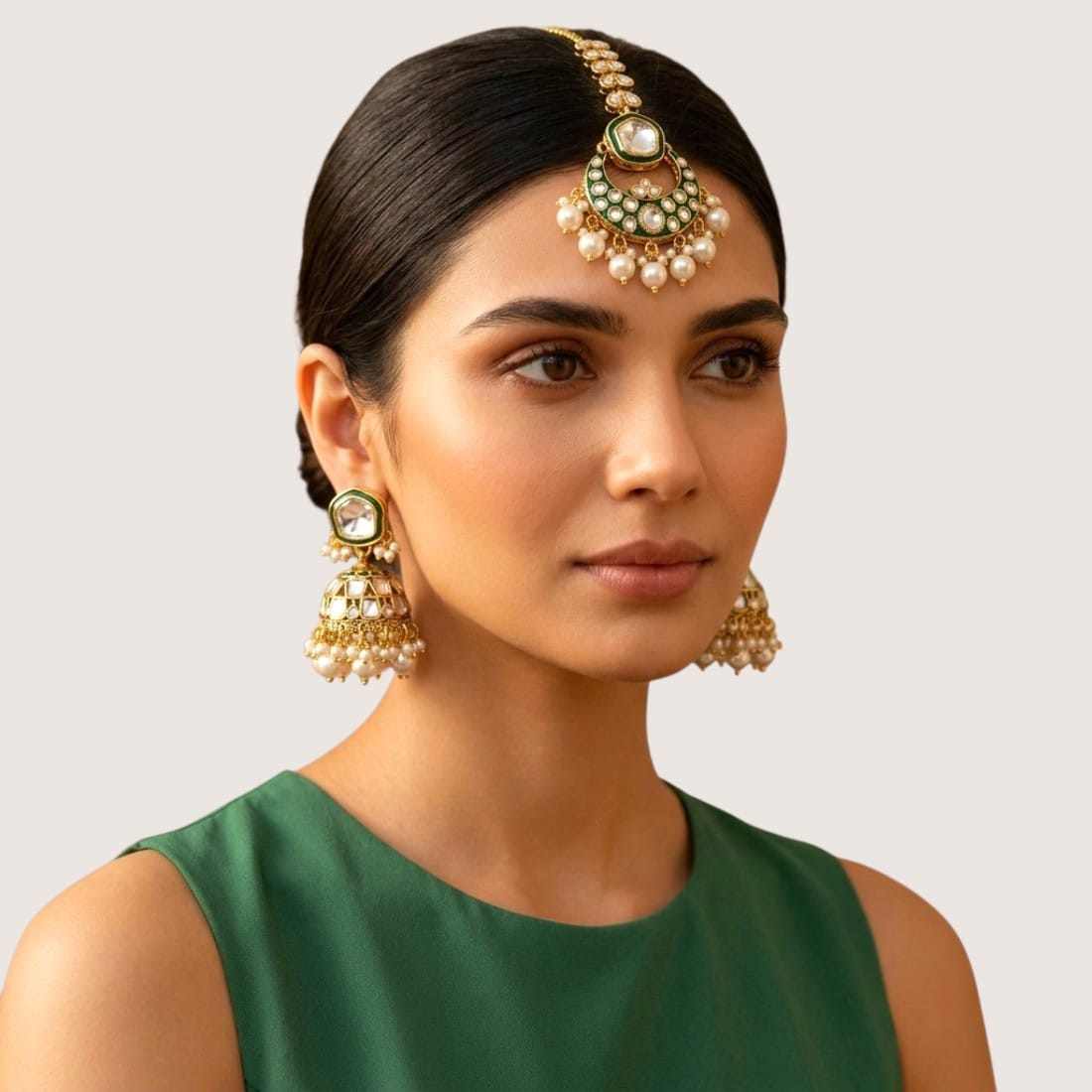 Gurleen-Maangtikka-with-Earrings-White-05 Gurleen Maangtikka with Earrings - White