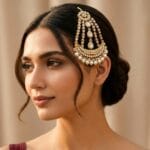 Ifra Kundan Passa for Bride White